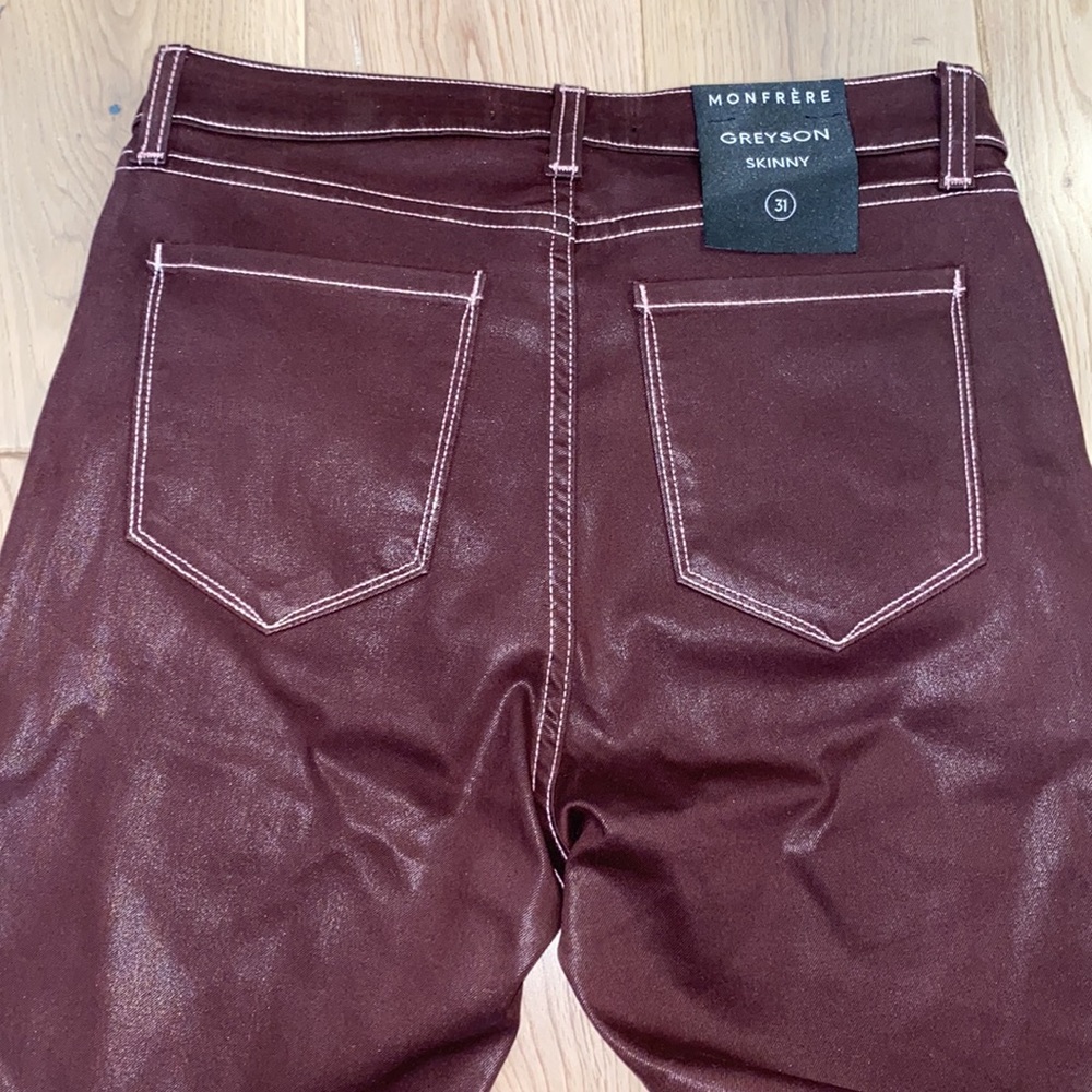 Monfrere wax coated Greyson skinny jeans 31x34 - Picture 12 of 12